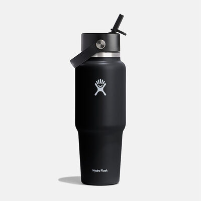 32 oz Wide Mouth Travel Bottle with Flex Straw Cap בקבוק פיה נפתחת